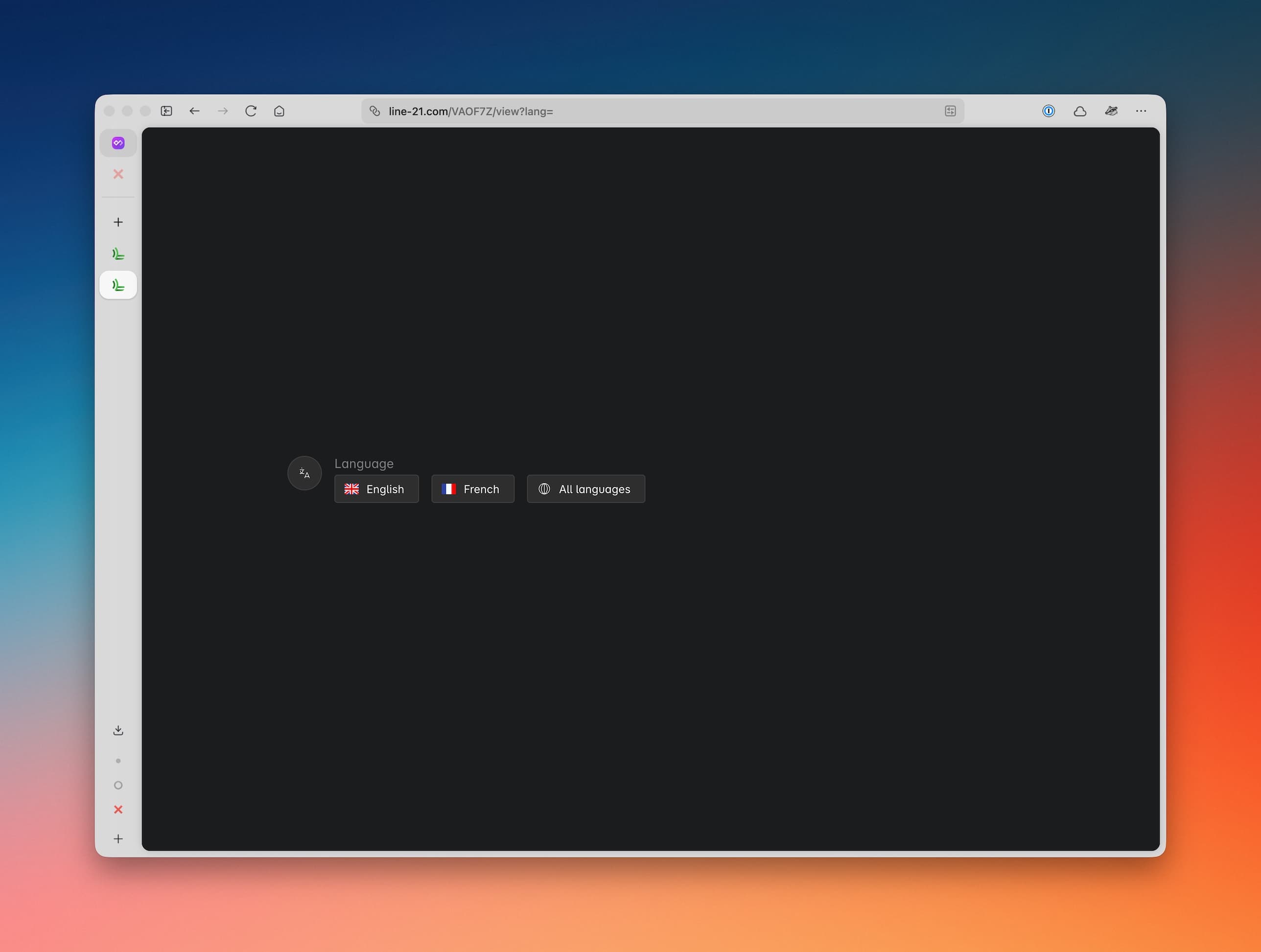 Browser choose language