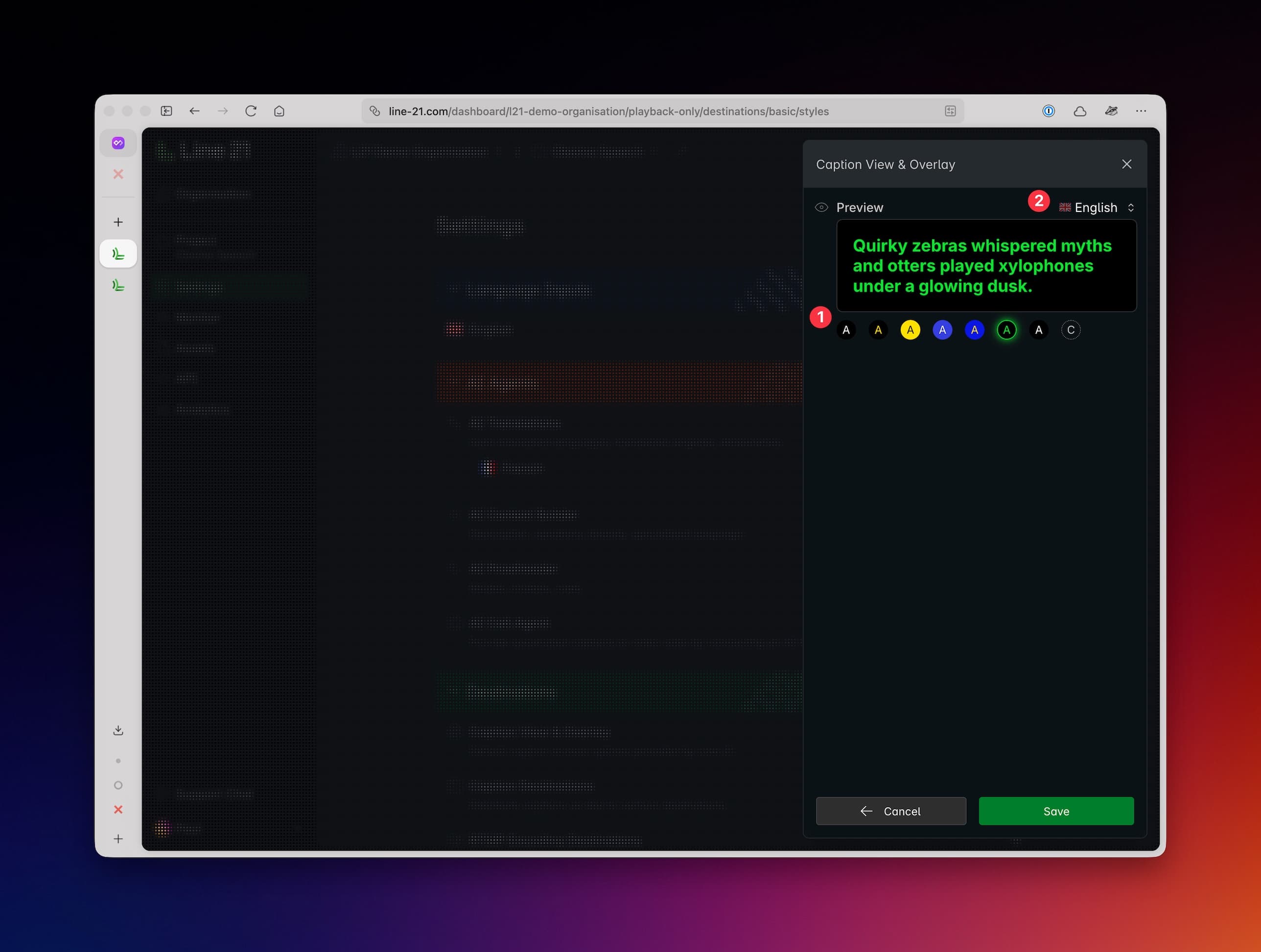 Browser preset styles