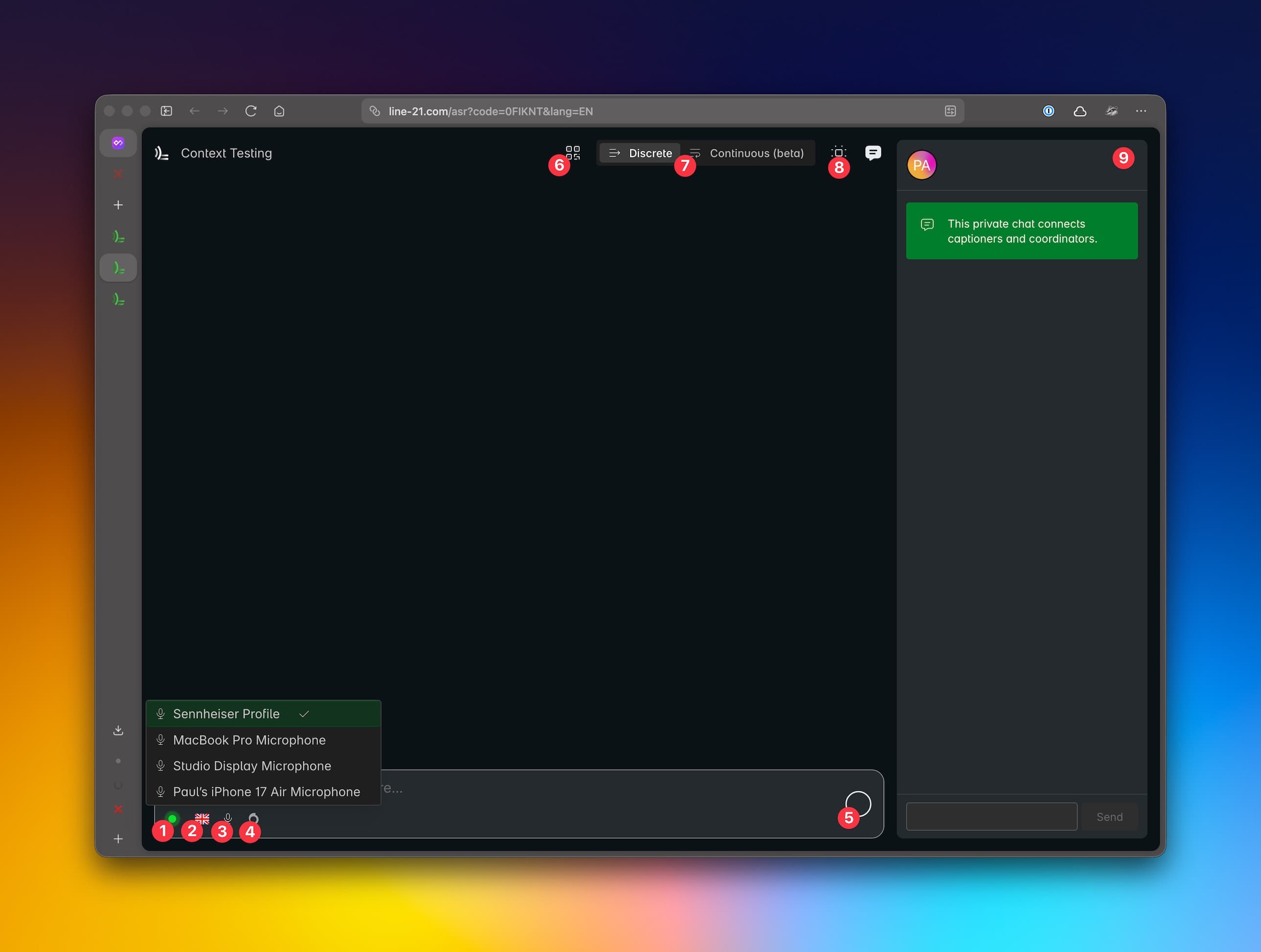 Speaker Page