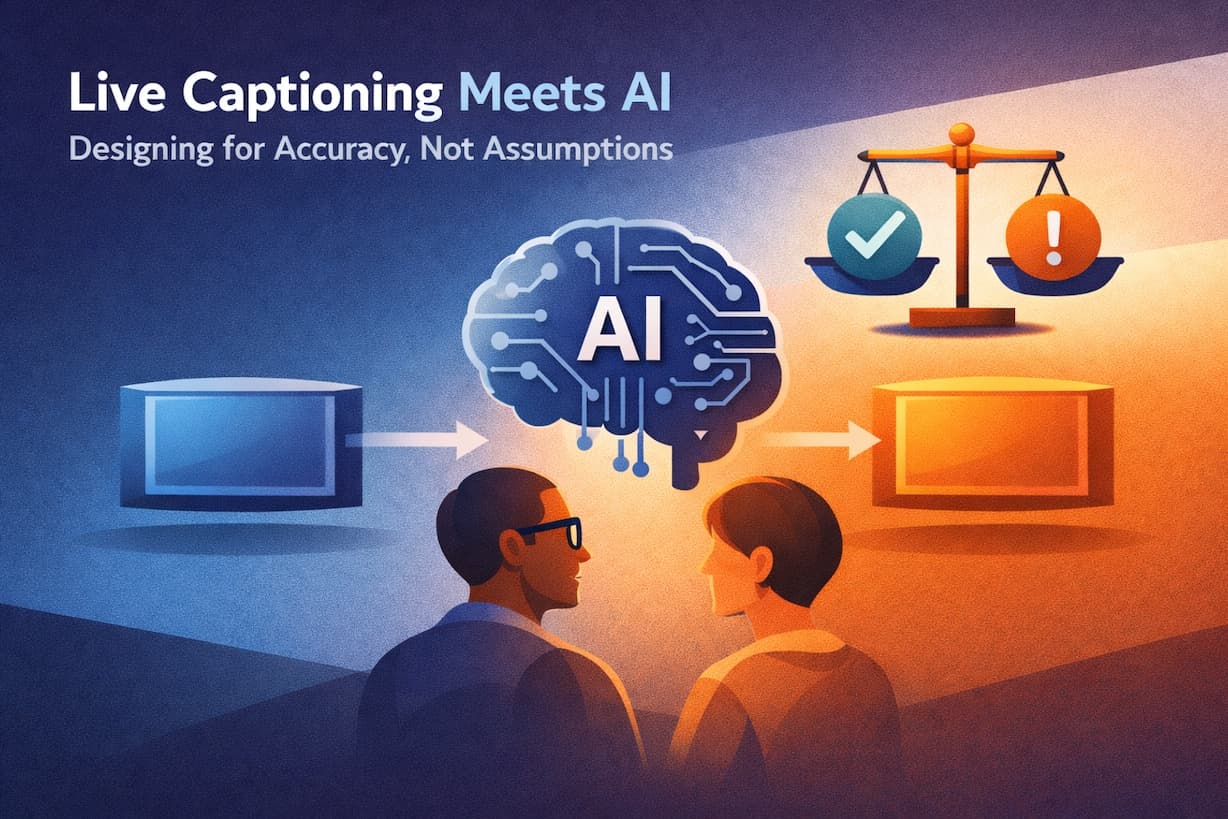 Live Captioning Meets AI. Designing for Accuracy, Not Assumptions